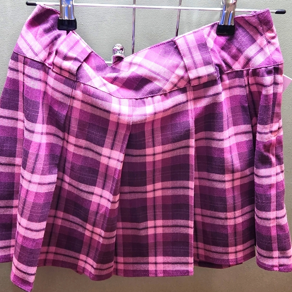 Wilde Fable Purple Plaid skirt - Picture 2 of 5